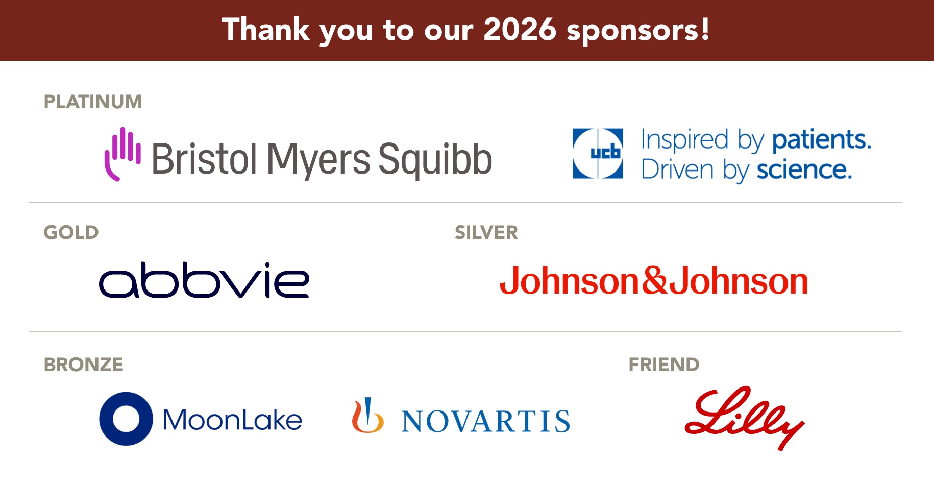 Thank you to our 2026 sponsors!